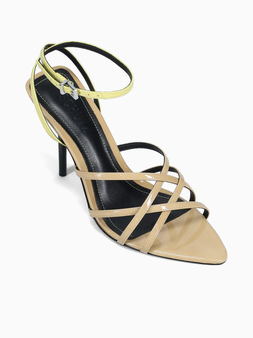 Sharon Ecru Olive Sunny line patent Beige Multi / 5 / M