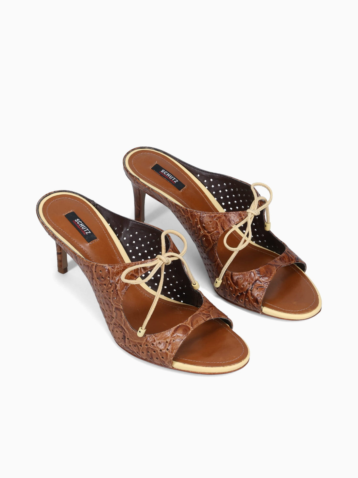 Silvia Teja Tostado Croco Casein Cognac / 5 / M