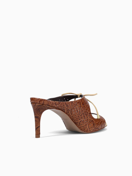 Silvia Teja Tostado Croco Casein Cognac / 5 / M