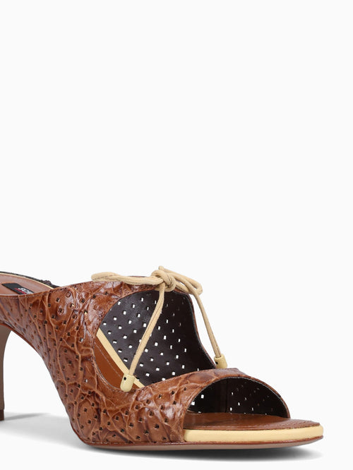Silvia Teja Tostado Croco Casein Cognac / 5 / M