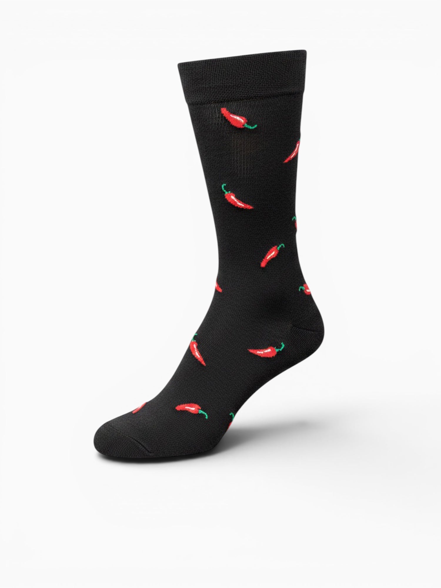 Chili Peppers Balck Cotton Poly Black
