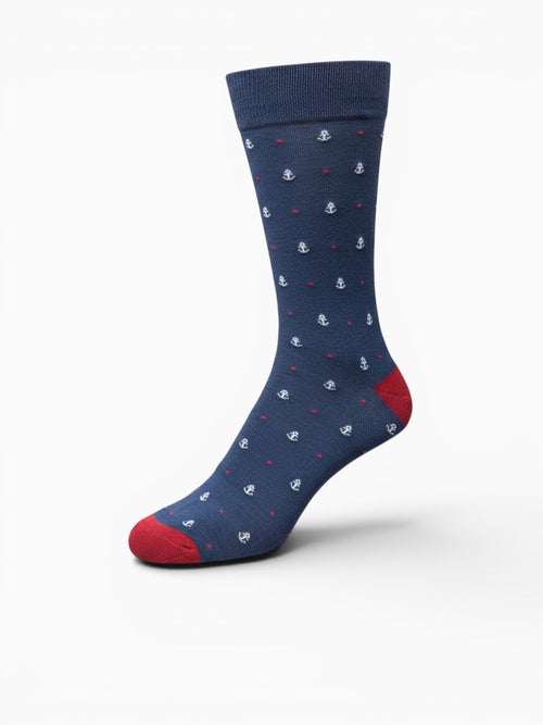 Anchors Navy Cotton Poly Navy