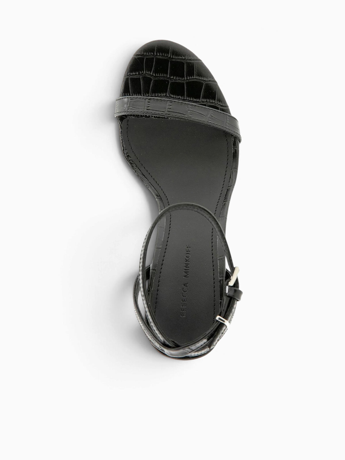 Justine Feather Black Croc Leather Black / 5.5 / M