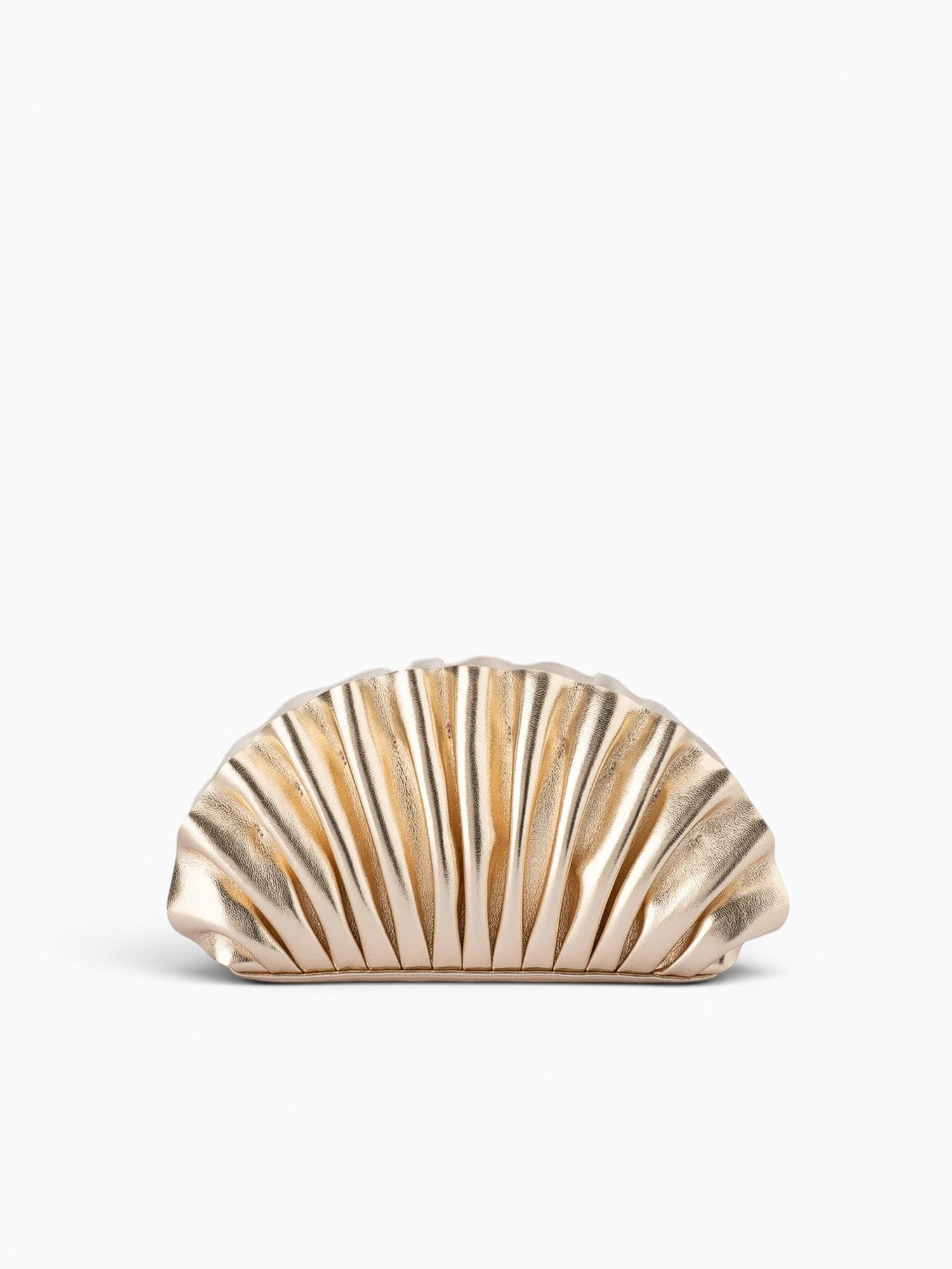 Holly Pleated Clutch Gold Gold