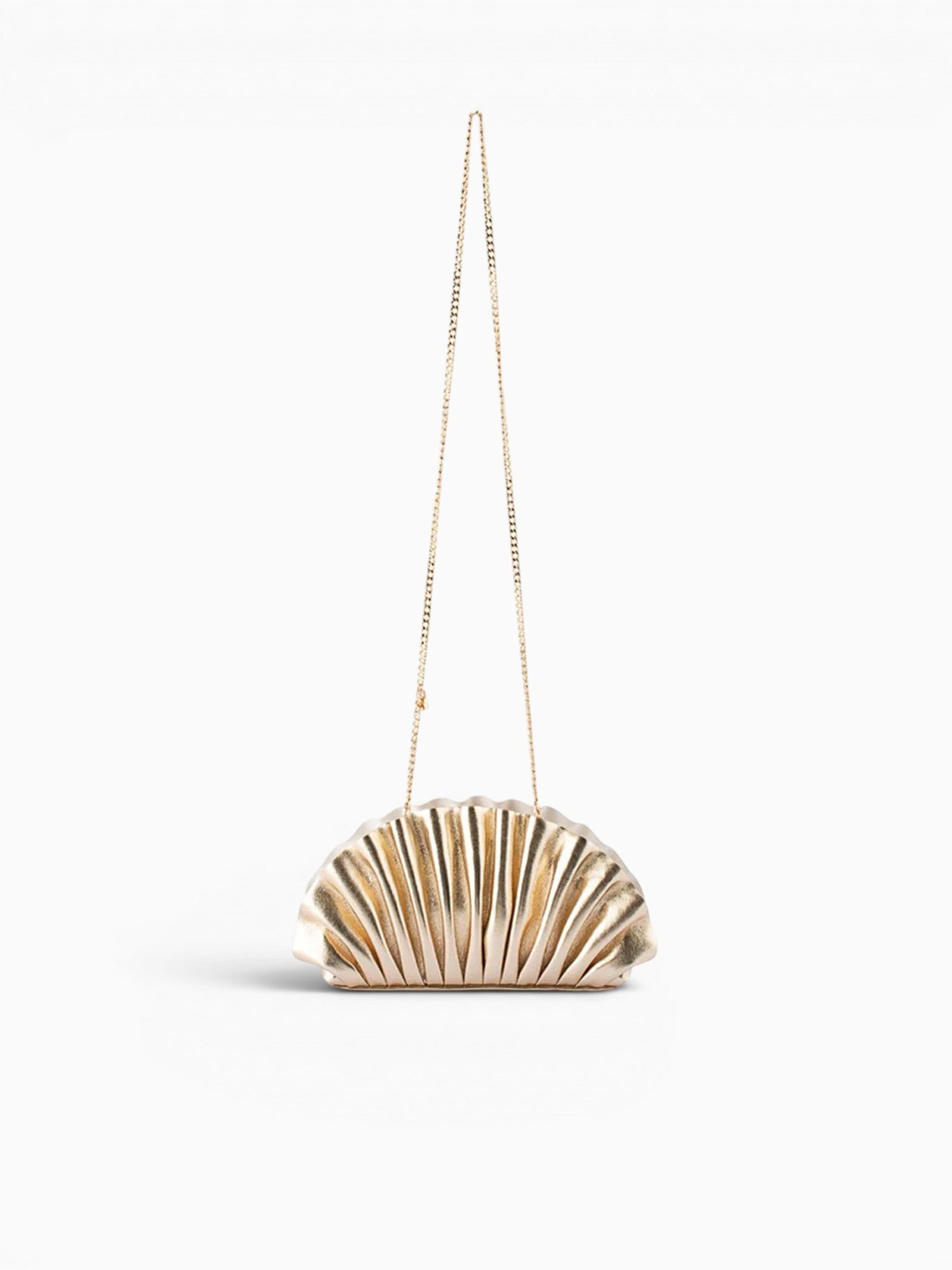 Holly Pleated Clutch Gold Gold