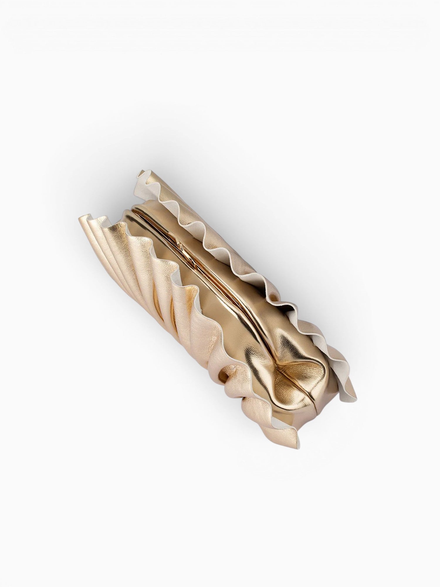 Holly Pleated Clutch Gold Gold