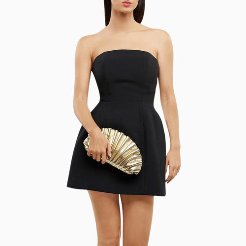 Holly Pleated Clutch Gold Gold