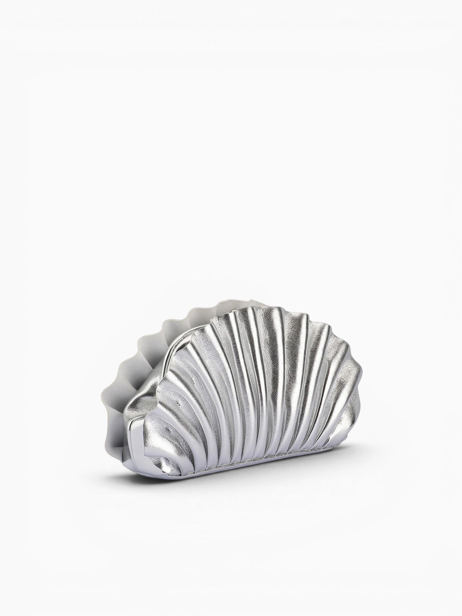 Holly Pleated Clutch Silver Silver