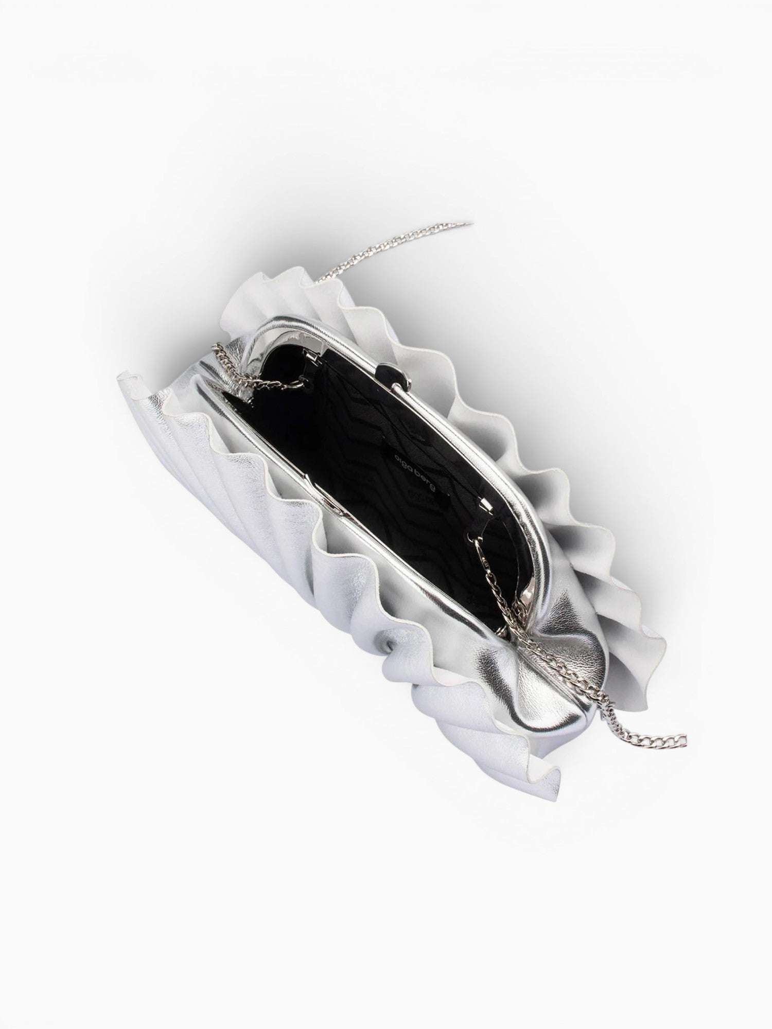 Holly Pleated Clutch Silver Silver