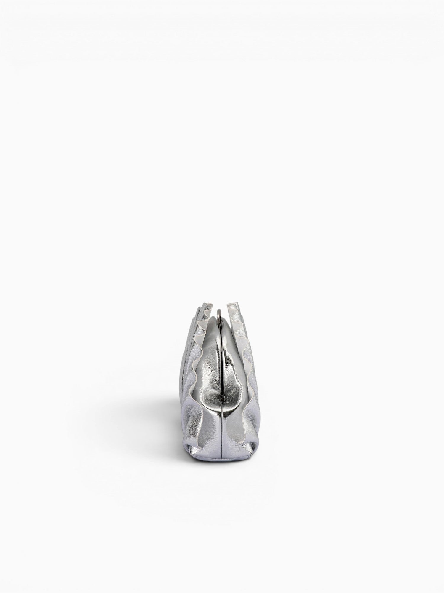 Holly Pleated Clutch Silver Silver