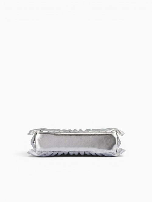 Holly Pleated Clutch Silver Silver