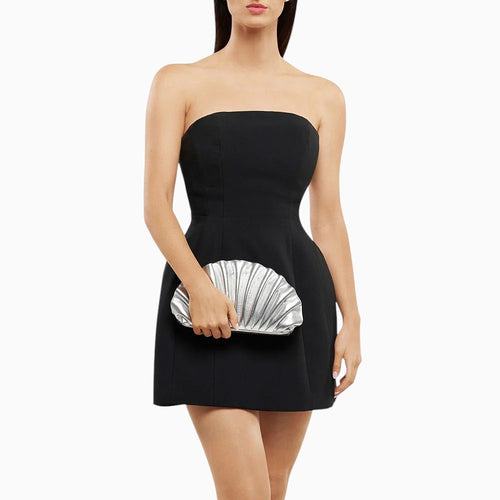 Holly Pleated Clutch Silver Silver