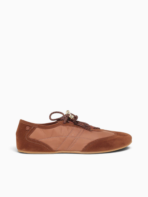 Sneakerina Chocolate Suede Nylon Brown / 5 / M