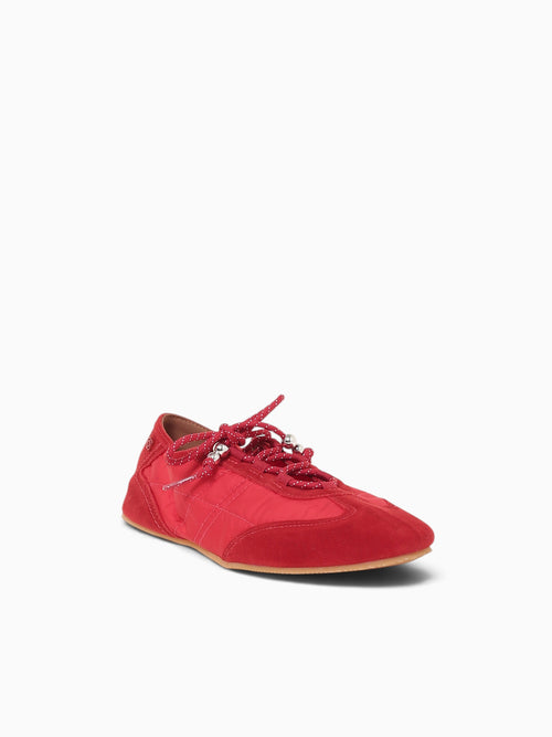 Sneakerina Tomato Red Suede Nylon Red / 5 / M