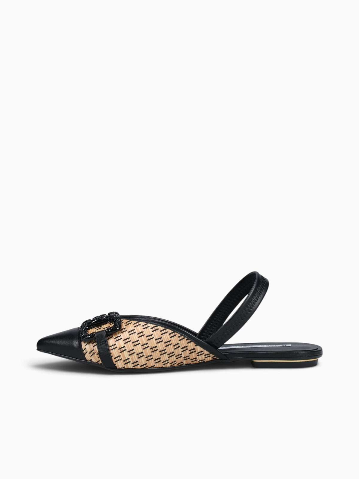 Jordan Natural Preto rafia Leather Black Multi / 5 / M