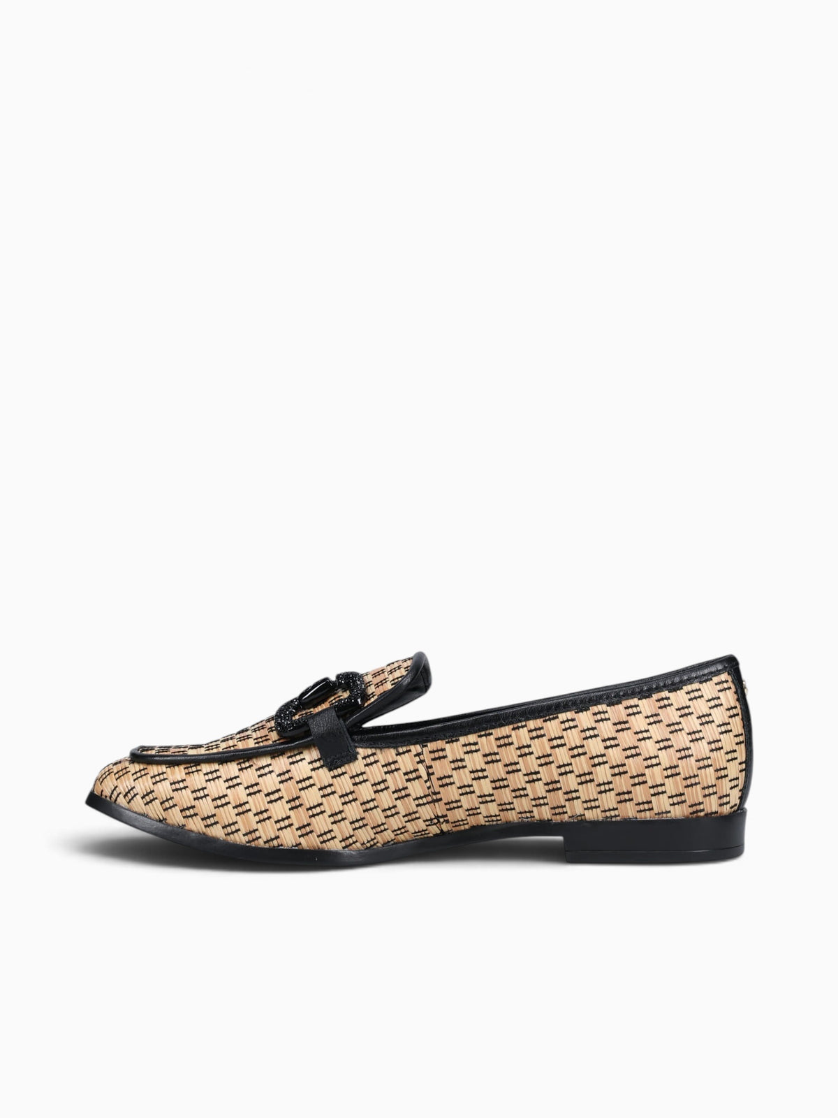 Jordana Natural Preto rafia Leather Black Multi / 5 / M