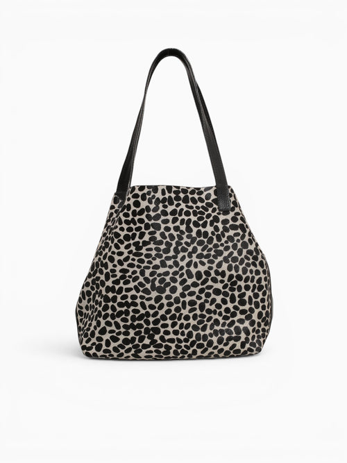 Mini Shopping Bag Tote Dalmata Blk Wh Black Multi