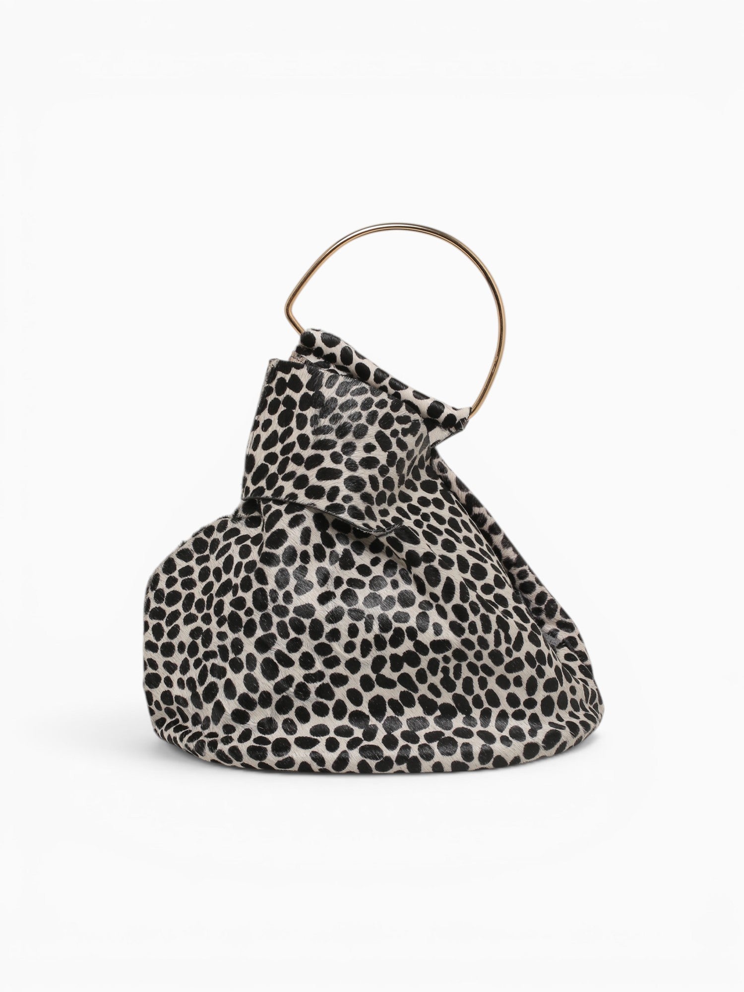 Asa Top Handle Bag Dalmata Black White Black Multi