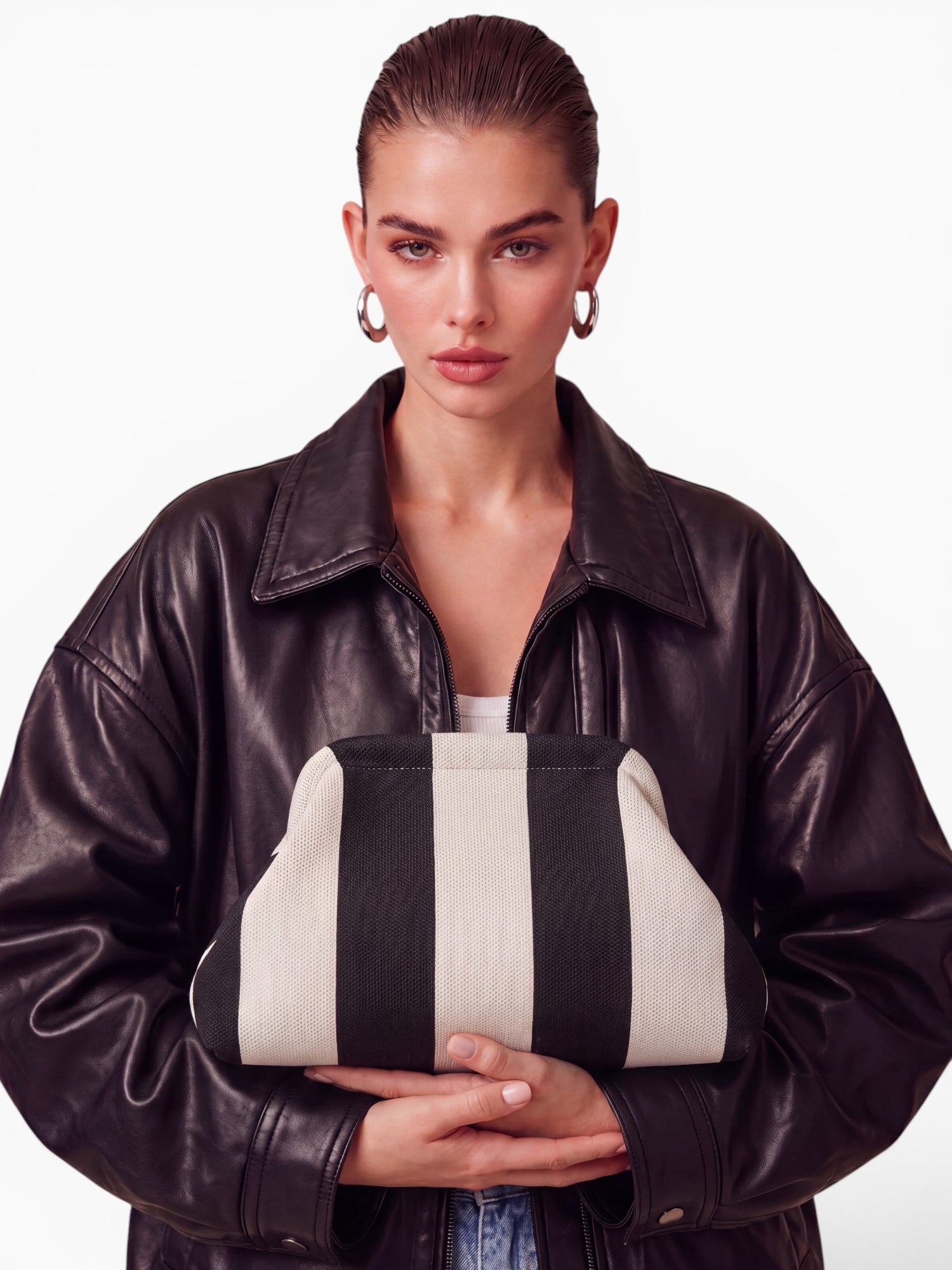 City Girl Pouch Black Beige Black Multi