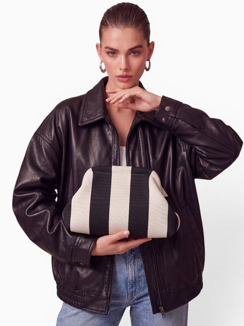 City Girl Pouch Black Beige Black Multi