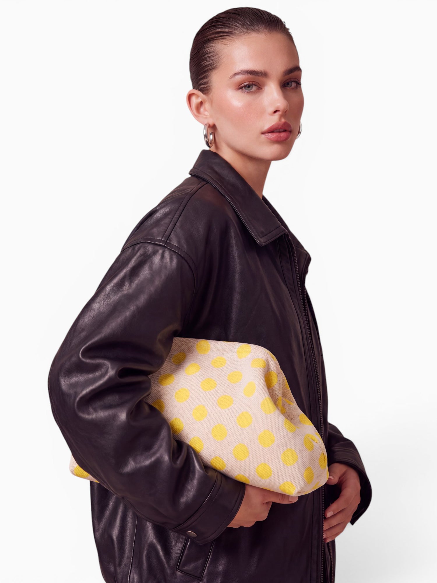 City Girl Pouch Polka Dot Yellow Yellow