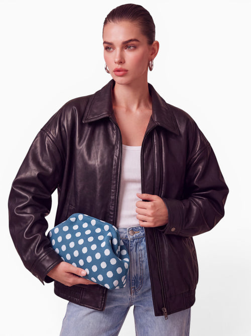 City Girl Pouch Polka Dot Blue Blue