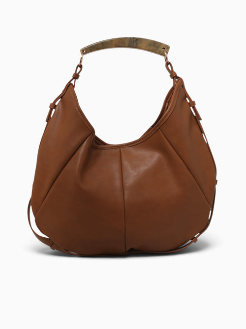 Horn Shoulder Bag Camel Beige