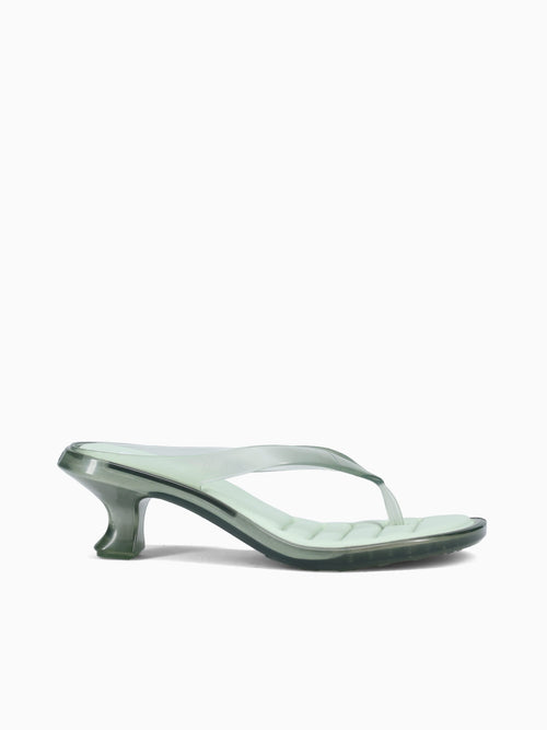 Flip Flop Kitten Heel Trasparent Green Green / 5 / M