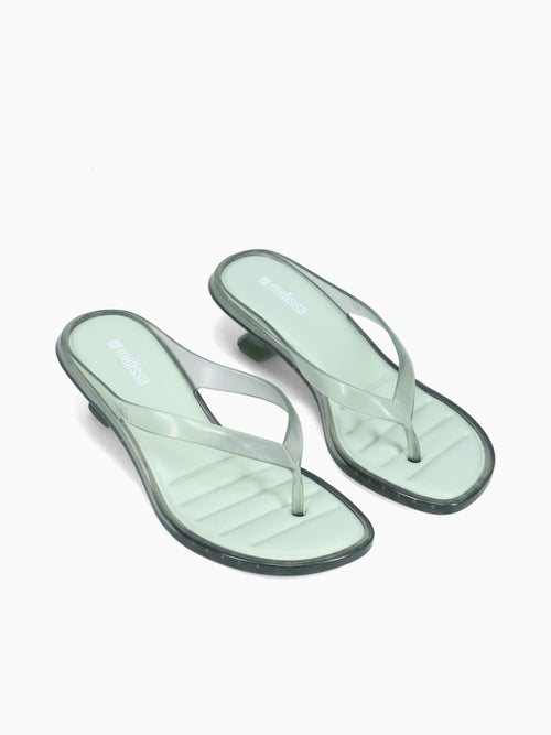 Flip Flop Kitten Heel Trasparent Green Green / 5 / M