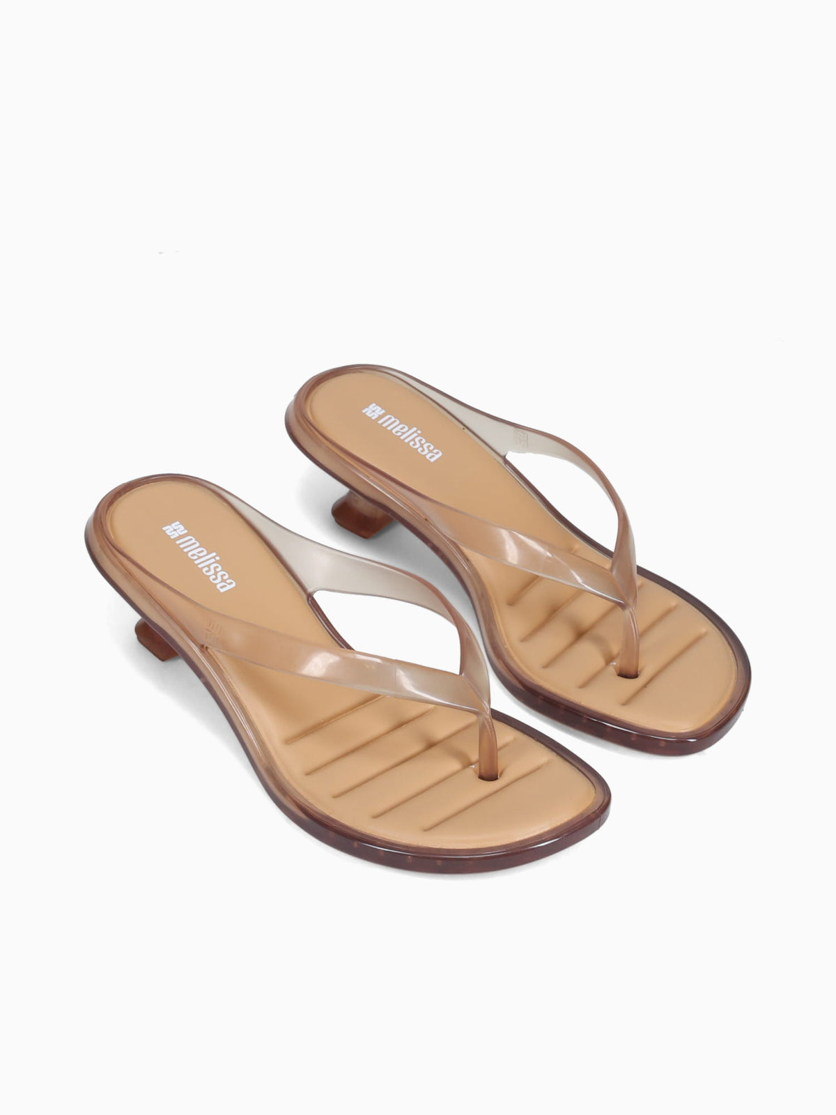 Flip Flop Kitten Heel Clear Beige Beige / 5 / M