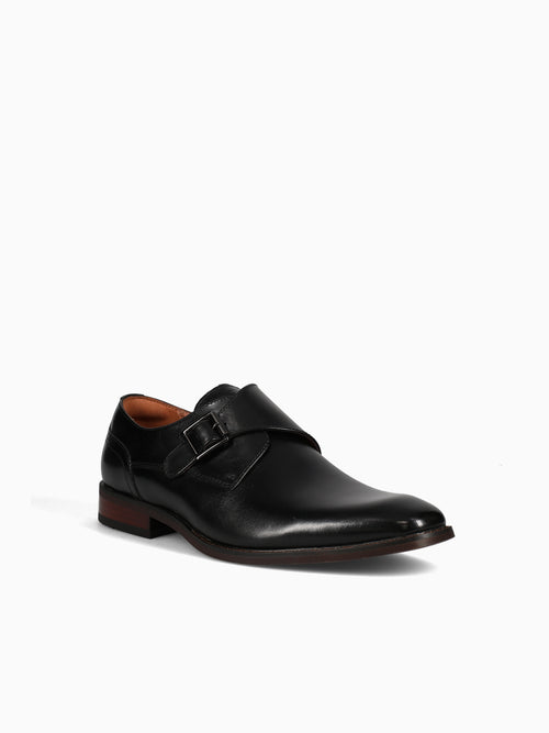 SORRENTO MONK 14293001 BLACK LEATHER Black / 7 / M
