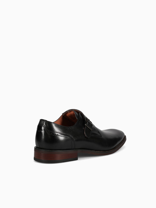 SORRENTO MONK 14293001 BLACK LEATHER Black / 7 / M