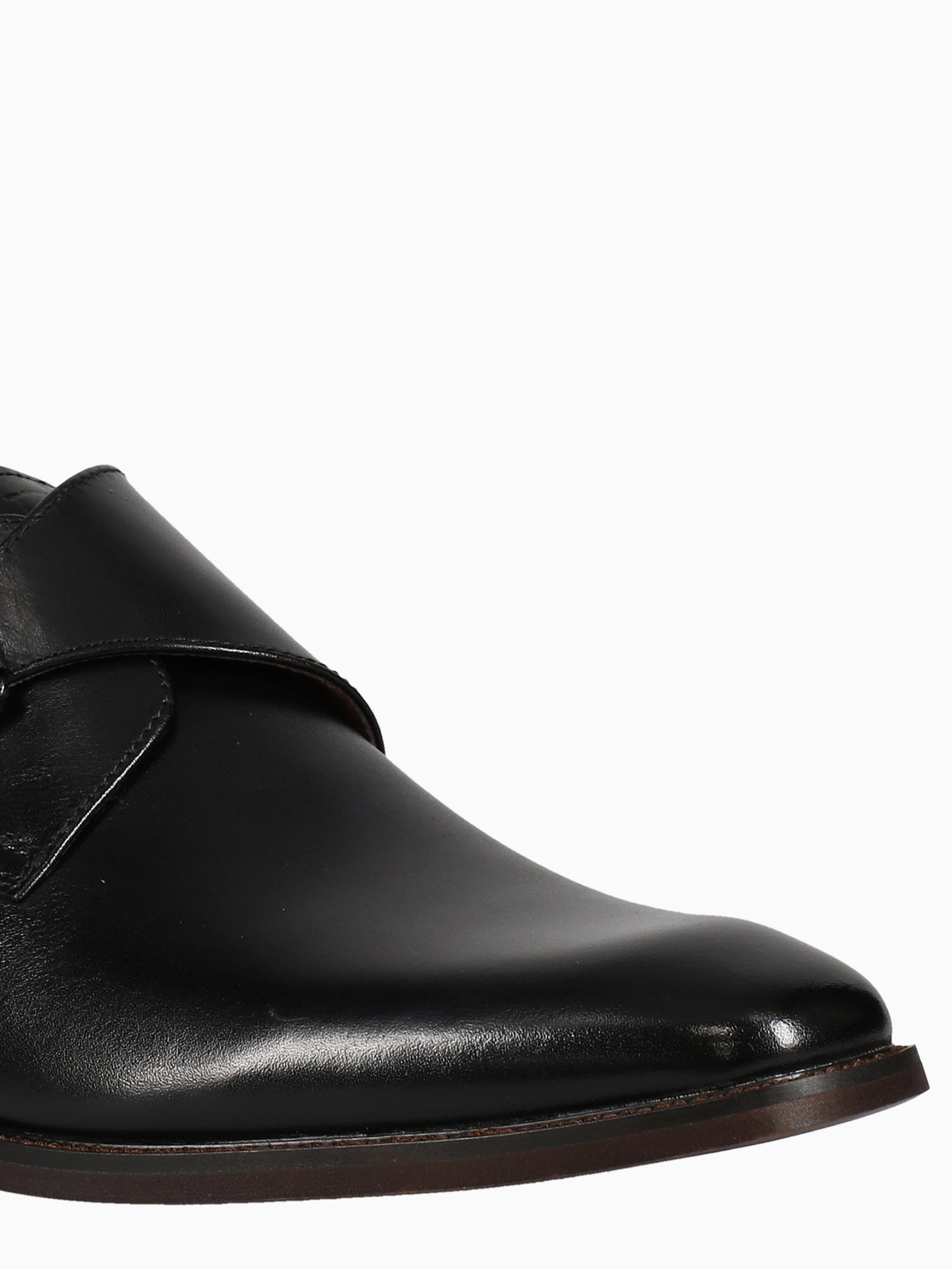 SORRENTO MONK 14293001 BLACK LEATHER Black / 7 / M