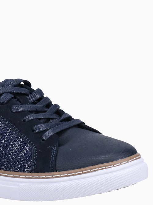 Tarso Al25764028 Navy Knit Suede Navy / 7 / M