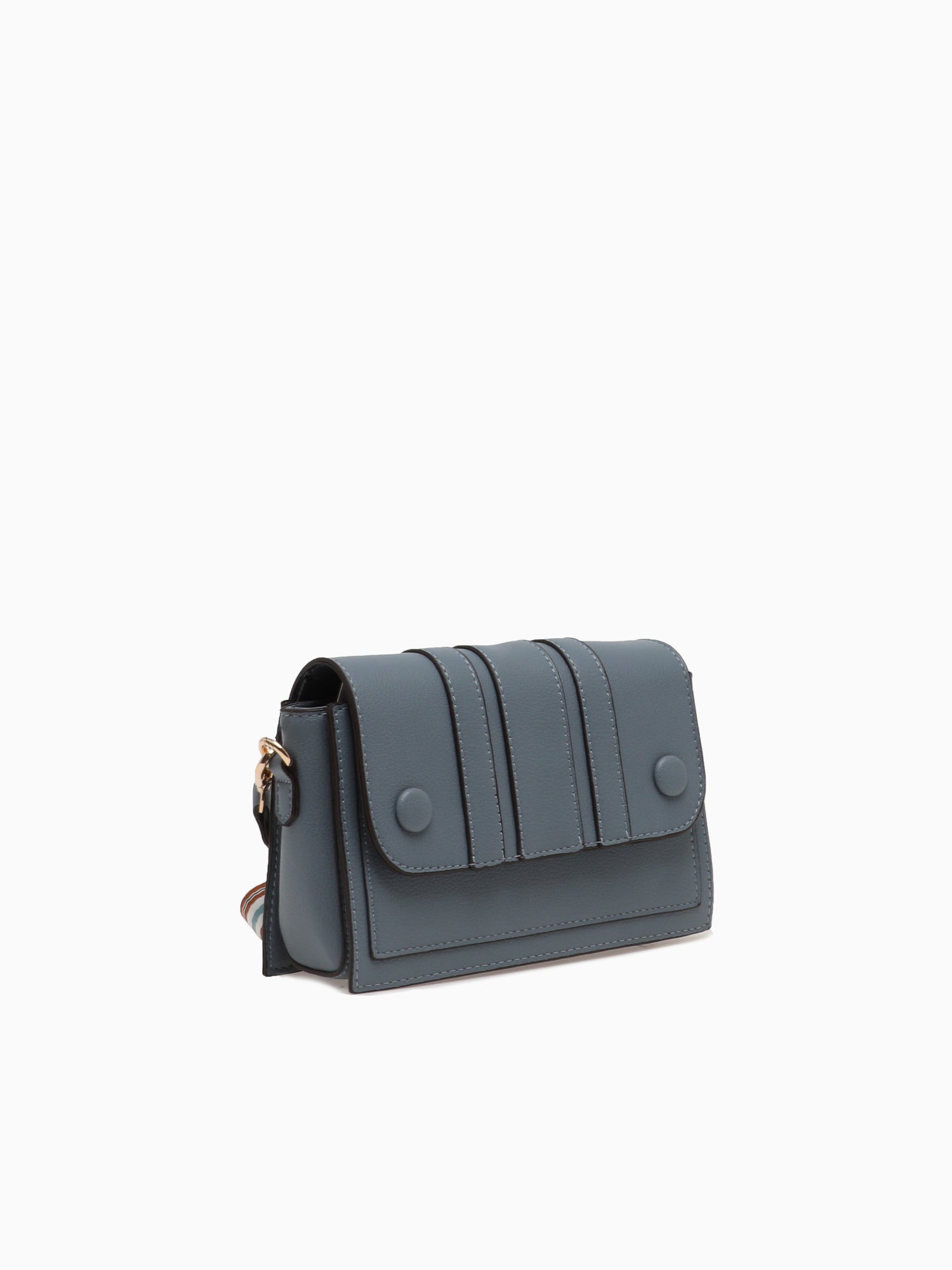 SRB26762 Button Detail Crossbag Blue Blue