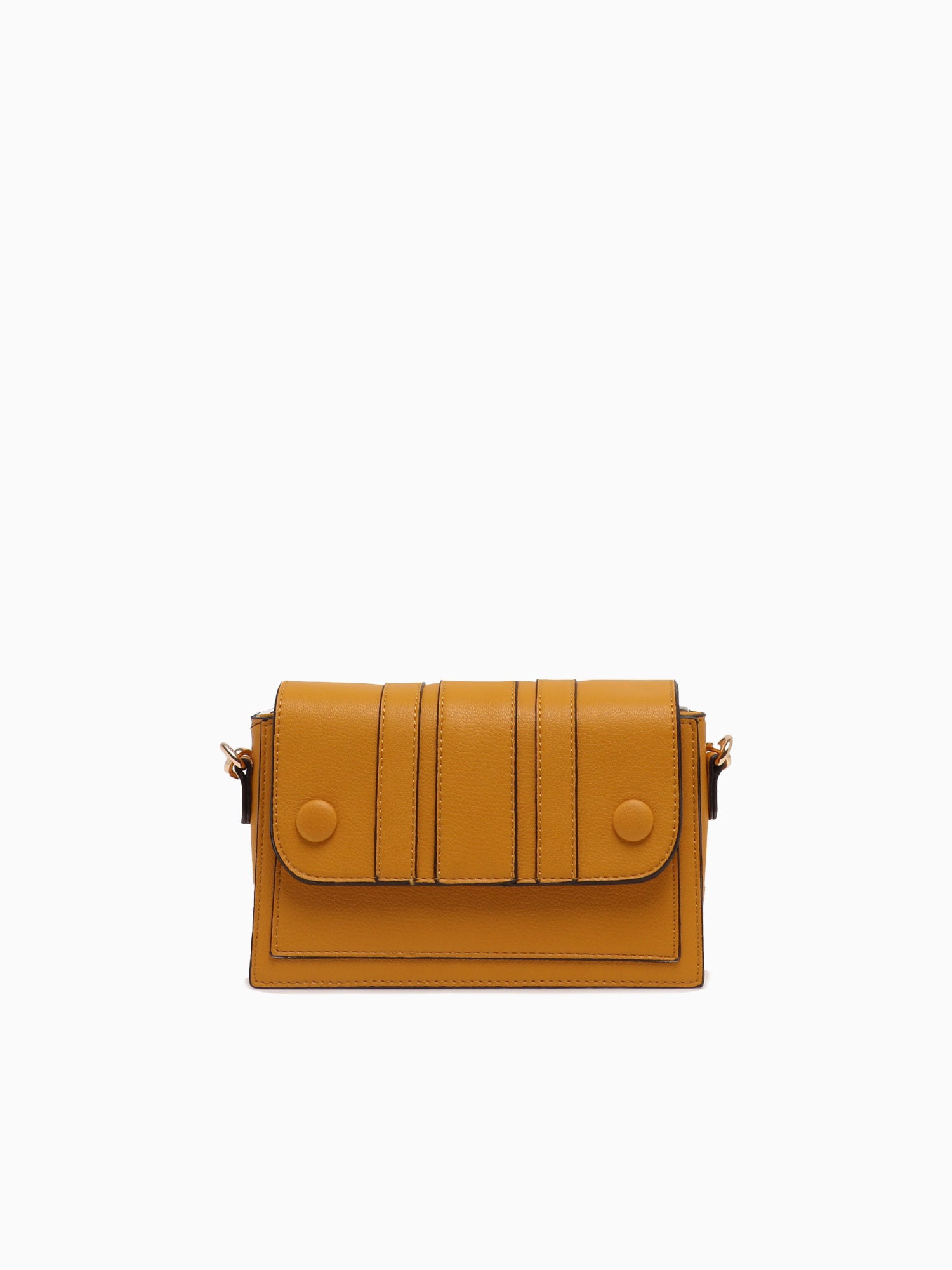 SRB26762 Button Detail Crossbag Yellow Yellow