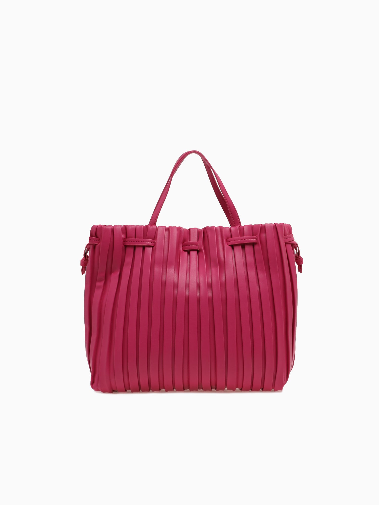 SRB26793 Pleated Shopper Fuchsia Dark Pink