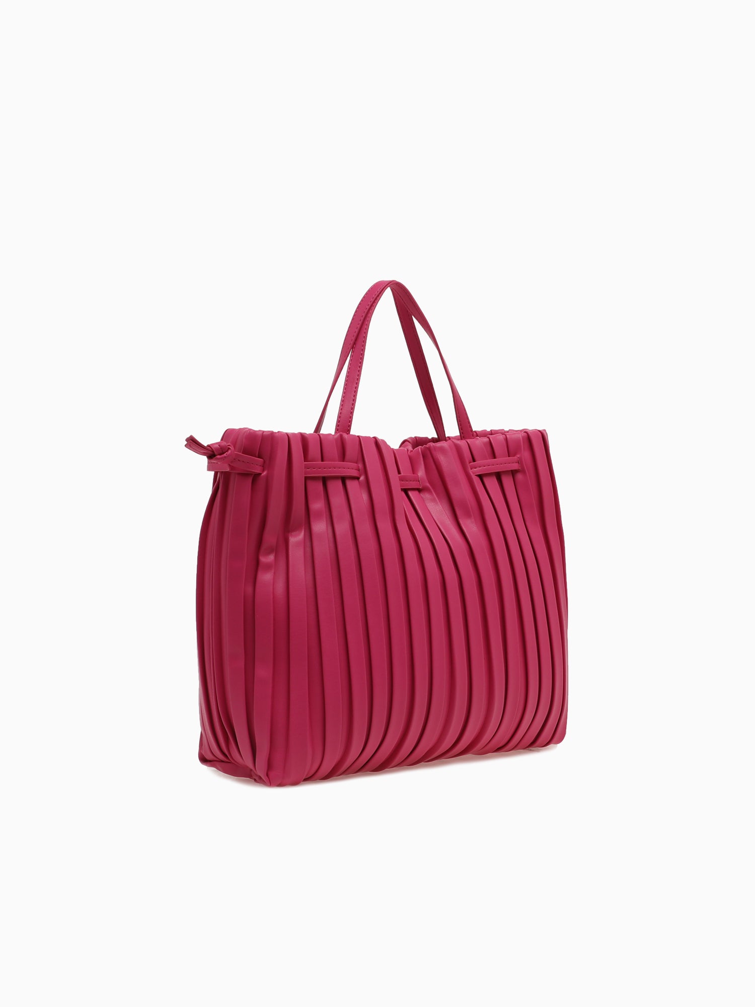 SRB26793 Pleated Shopper Fuchsia Dark Pink