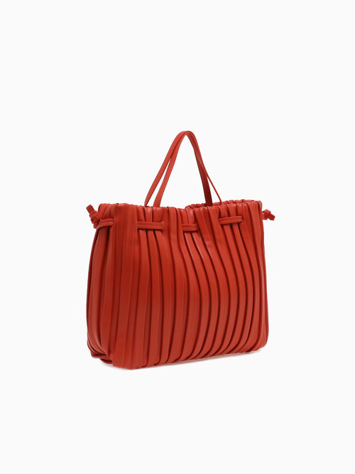 SRB26793 Pleated Shopper Orange Orange