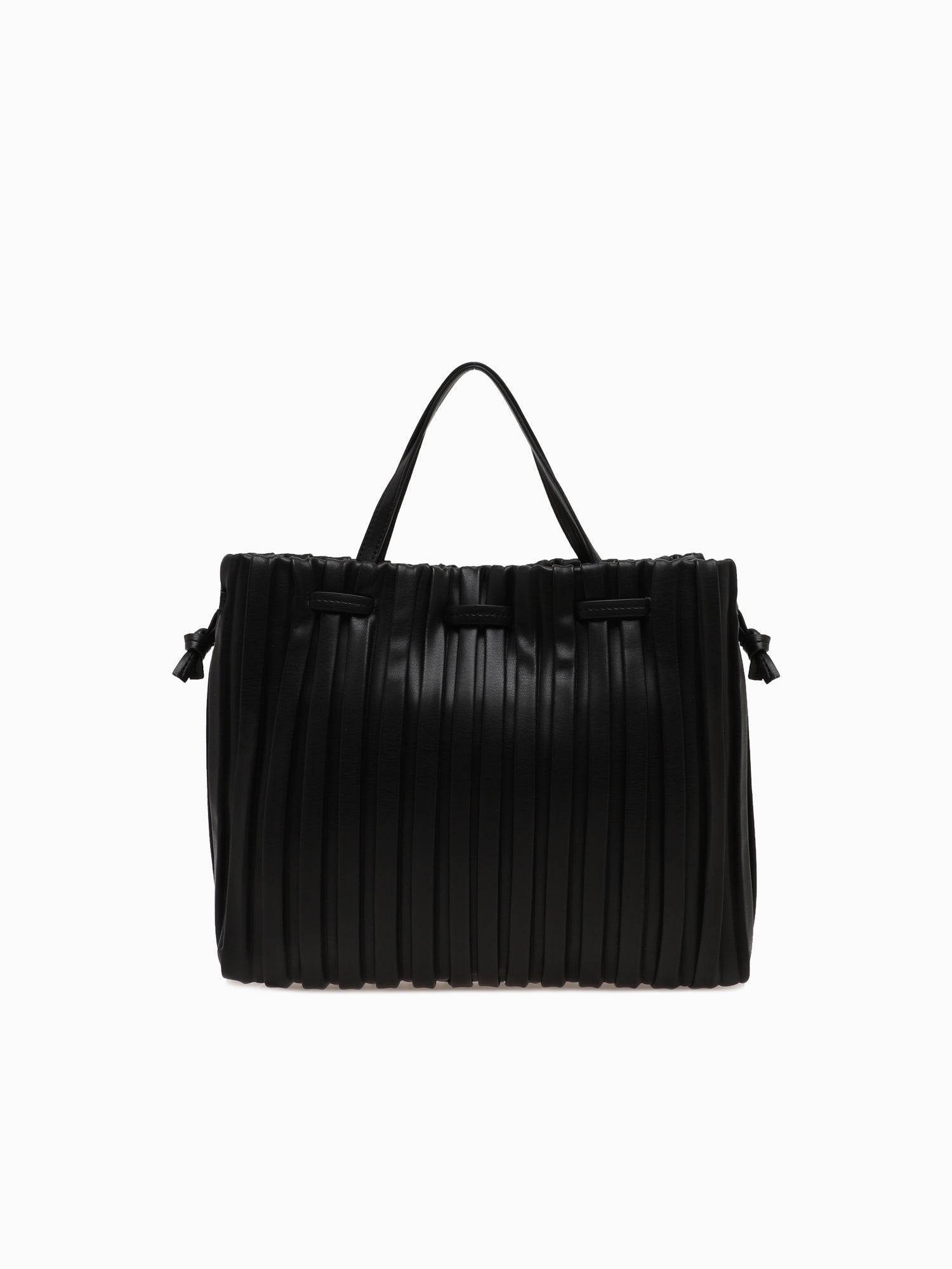 SRB26793 Pleated Shopper Black Black
