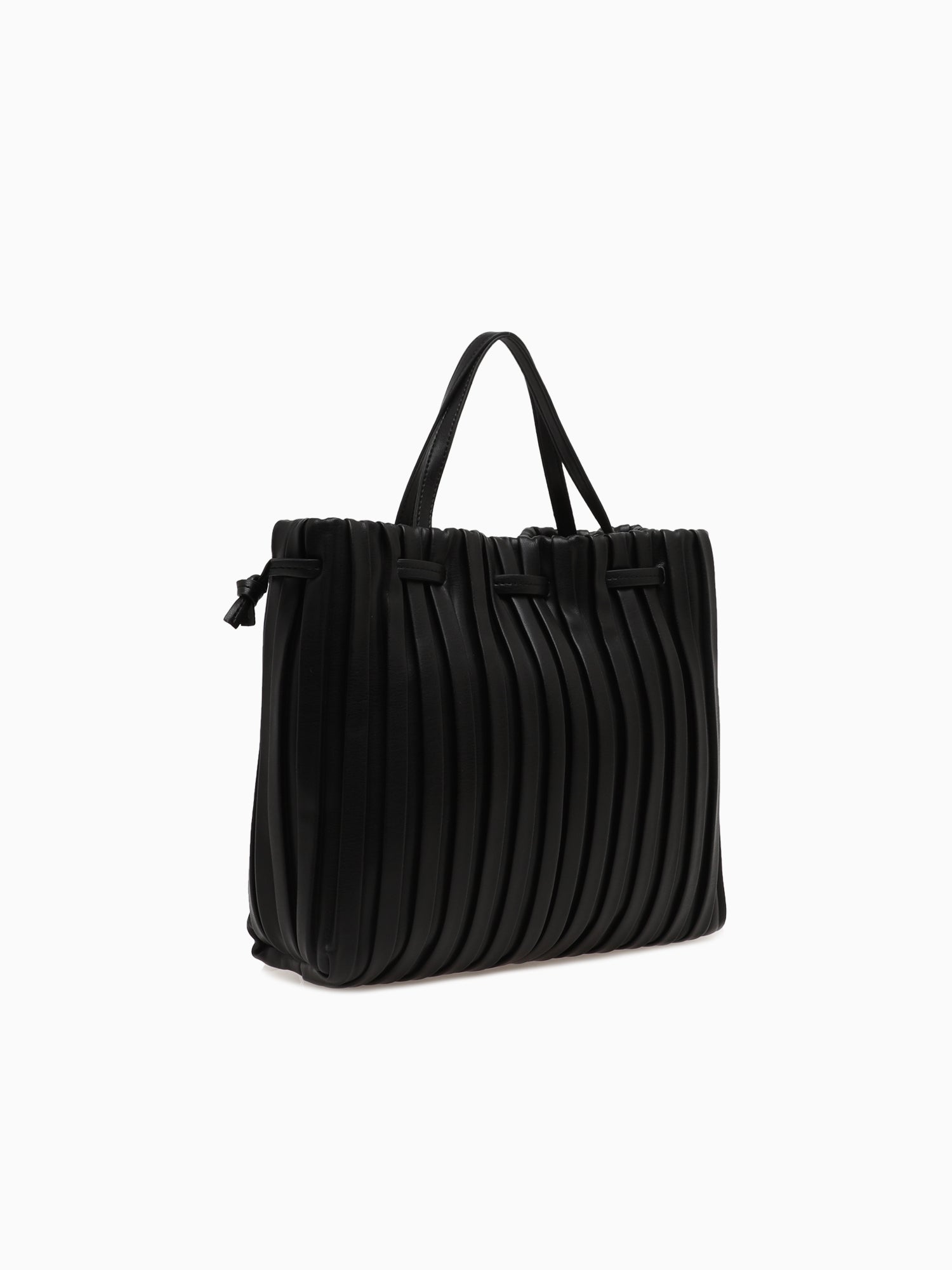 SRB26793 Pleated Shopper Black Black