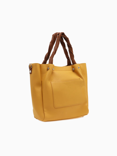 SRB26815 Twisted Strap Shoulder Yellow Yellow
