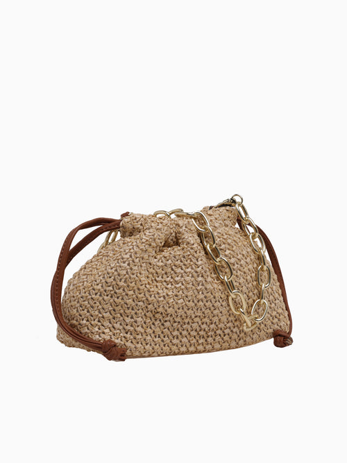 JK108ST Bea Dumpling Bag Cognac Vegan Cognac