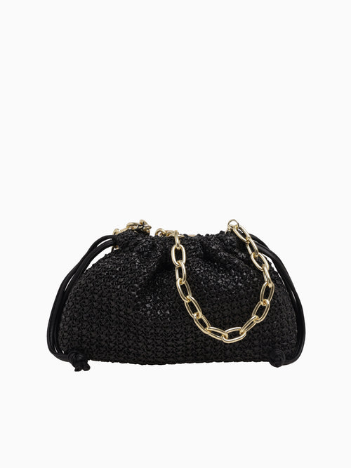 JK108ST Bea Dumpling Bag Black Vegan Black