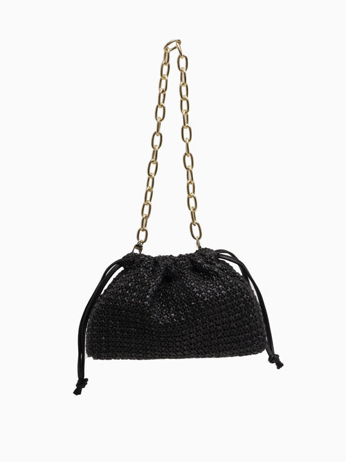 JK108ST Bea Dumpling Bag Black Vegan Black