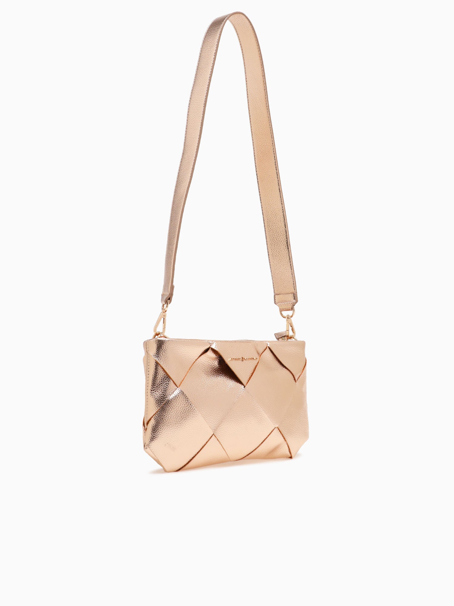 5165 Woven Clutch Champ Champagne