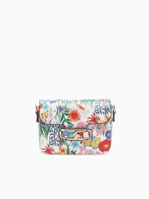 1281 Flora Flap Bag White White