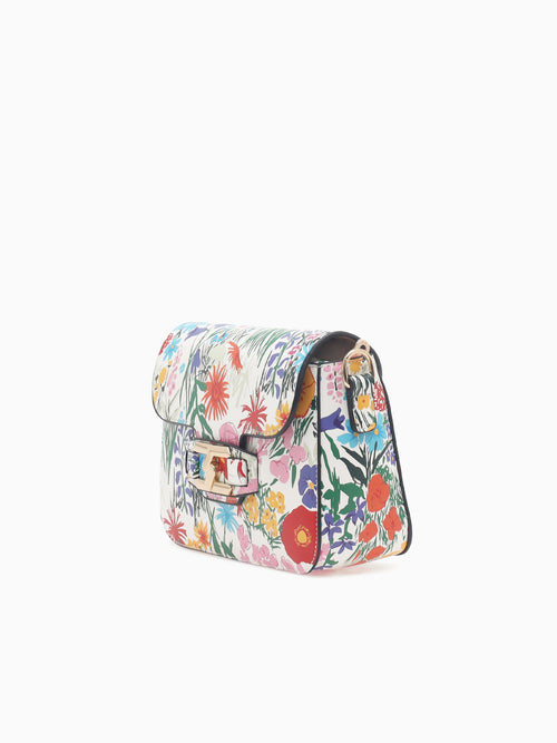 1281 Flora Flap Bag White White