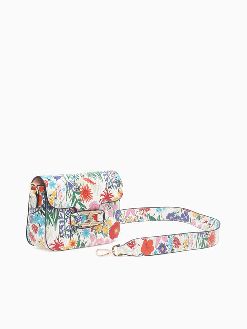 1281 Flora Flap Bag White White