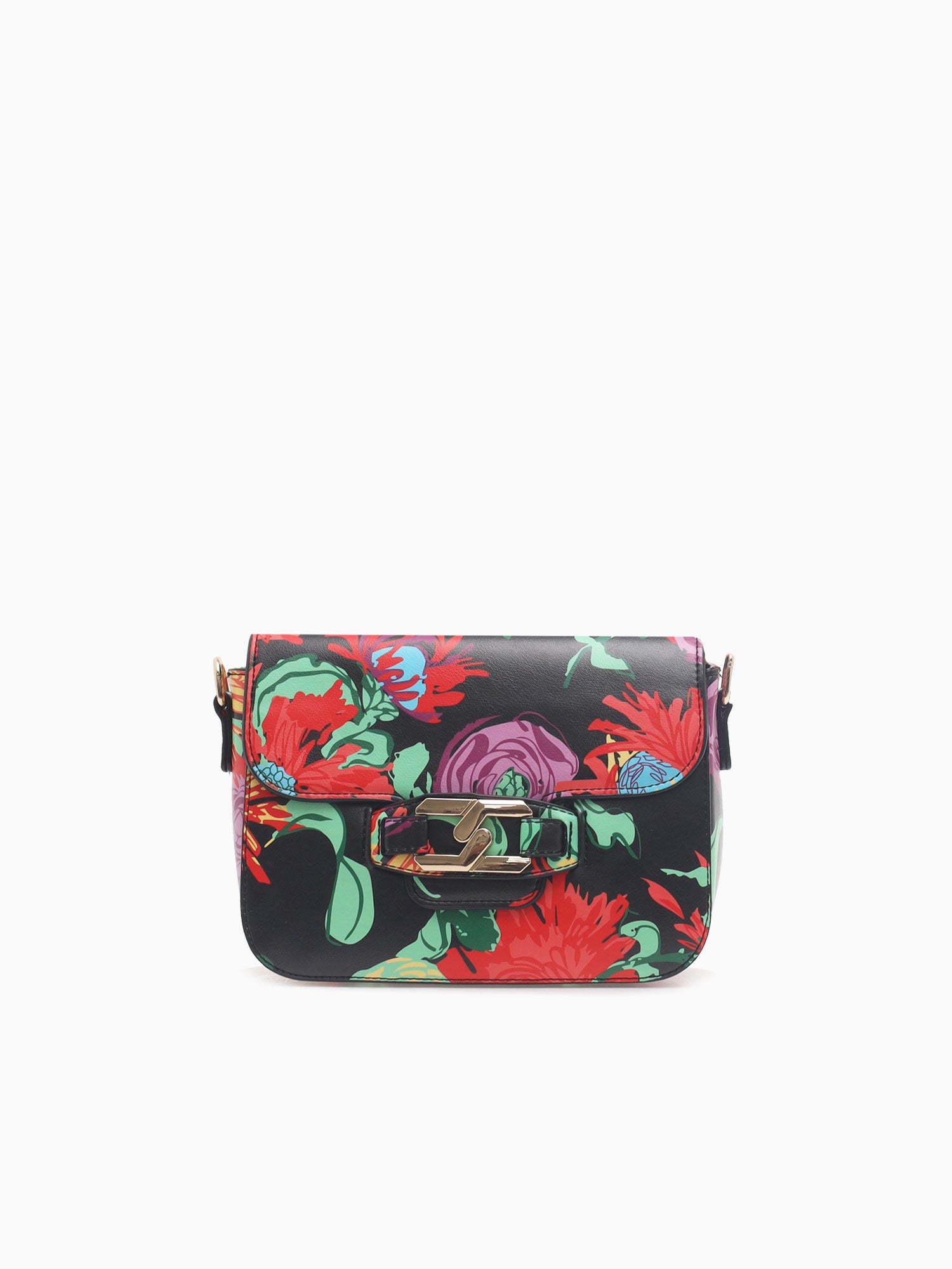 1281 Flora Flap Bag Black Black